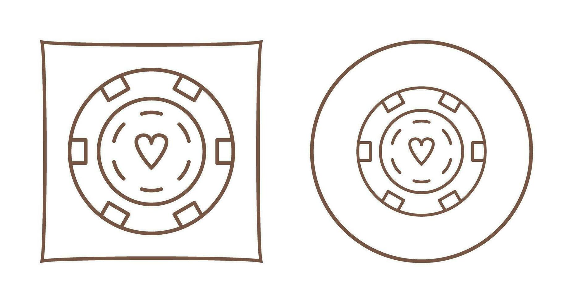 Unique Poker Chips Vector Icon