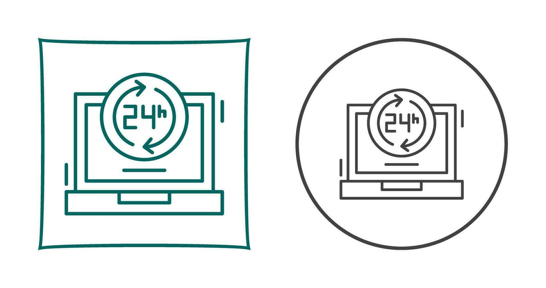 24 Hours Vector Icon