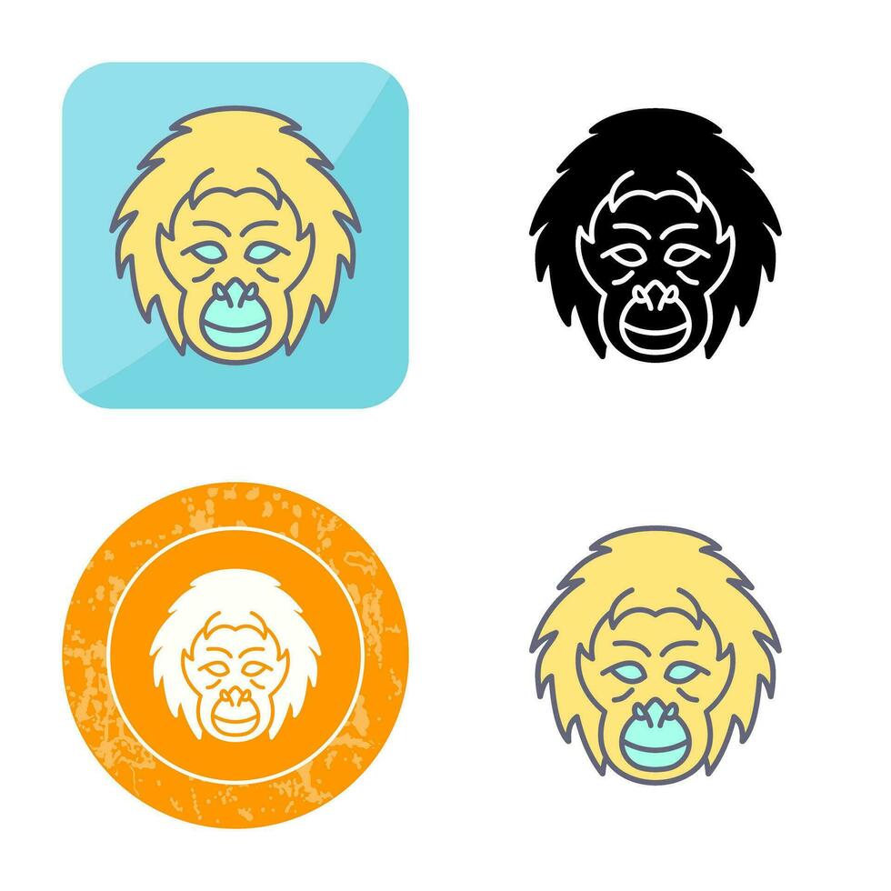 Orangutan Vector Icon