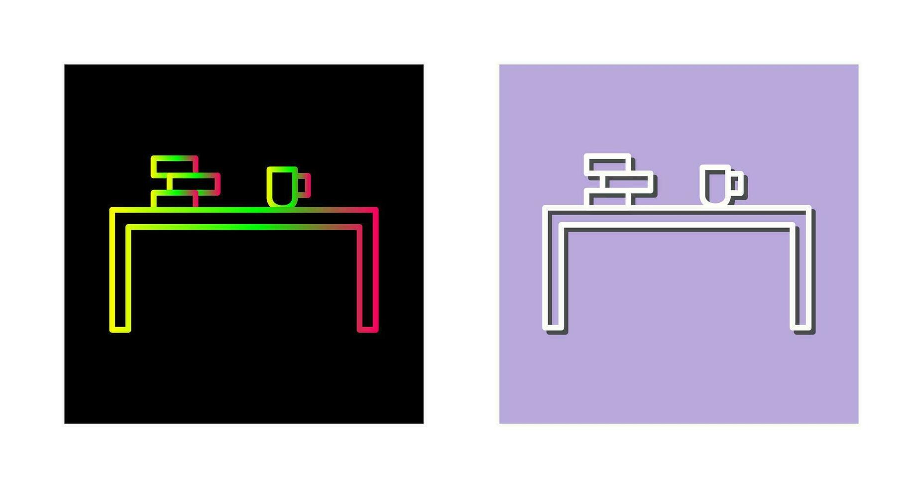 Unique Study Desk Vector Icon