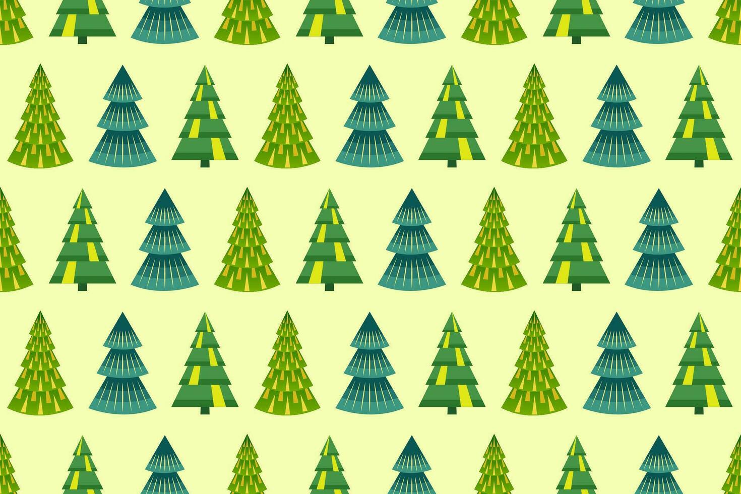 Christmas trees seamless pattern. Endless Christmas pattern with decorative stylized green firs. vector