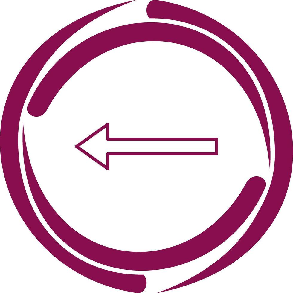 Unique Left Arrow Vector Icon