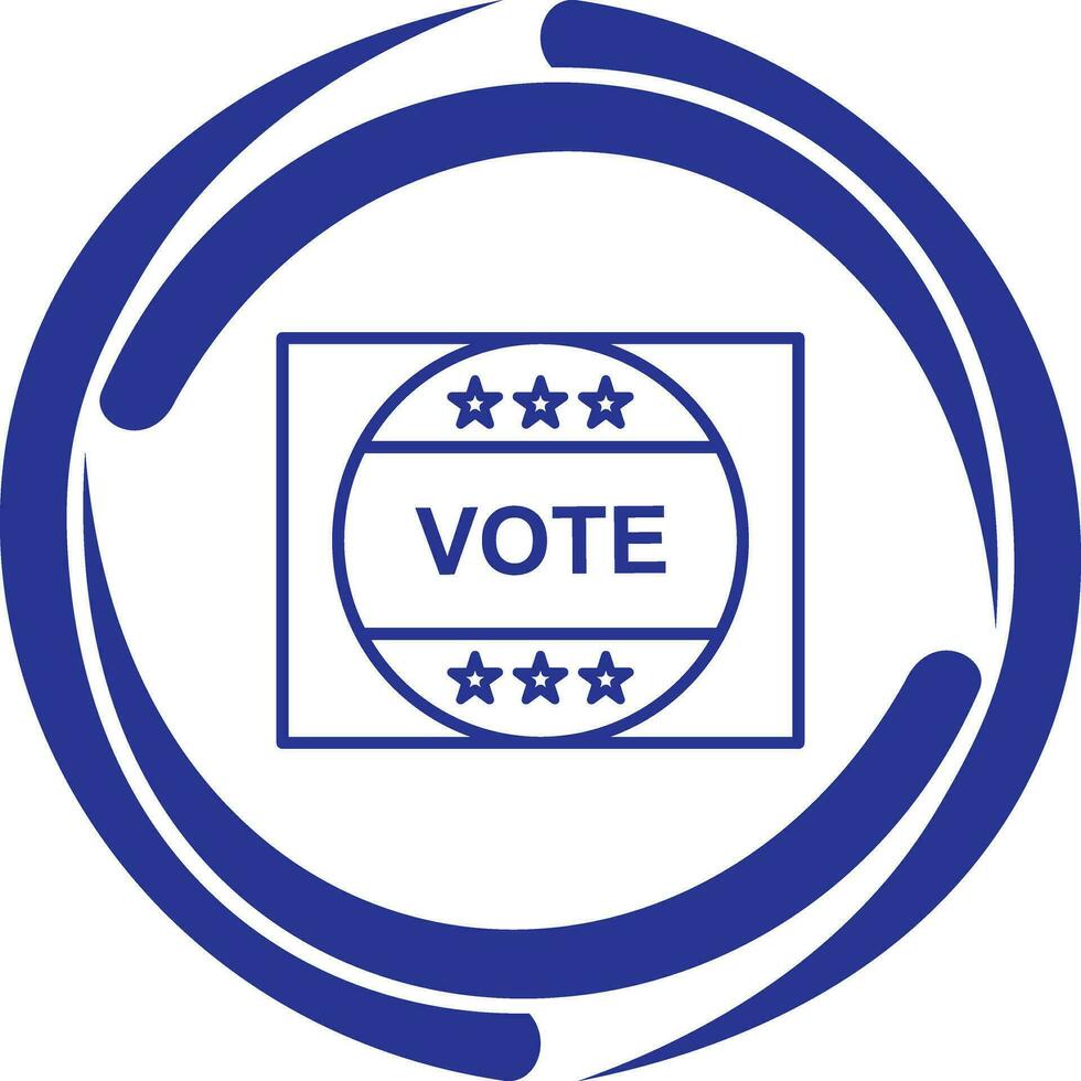 Vote Sticker Vector Icon