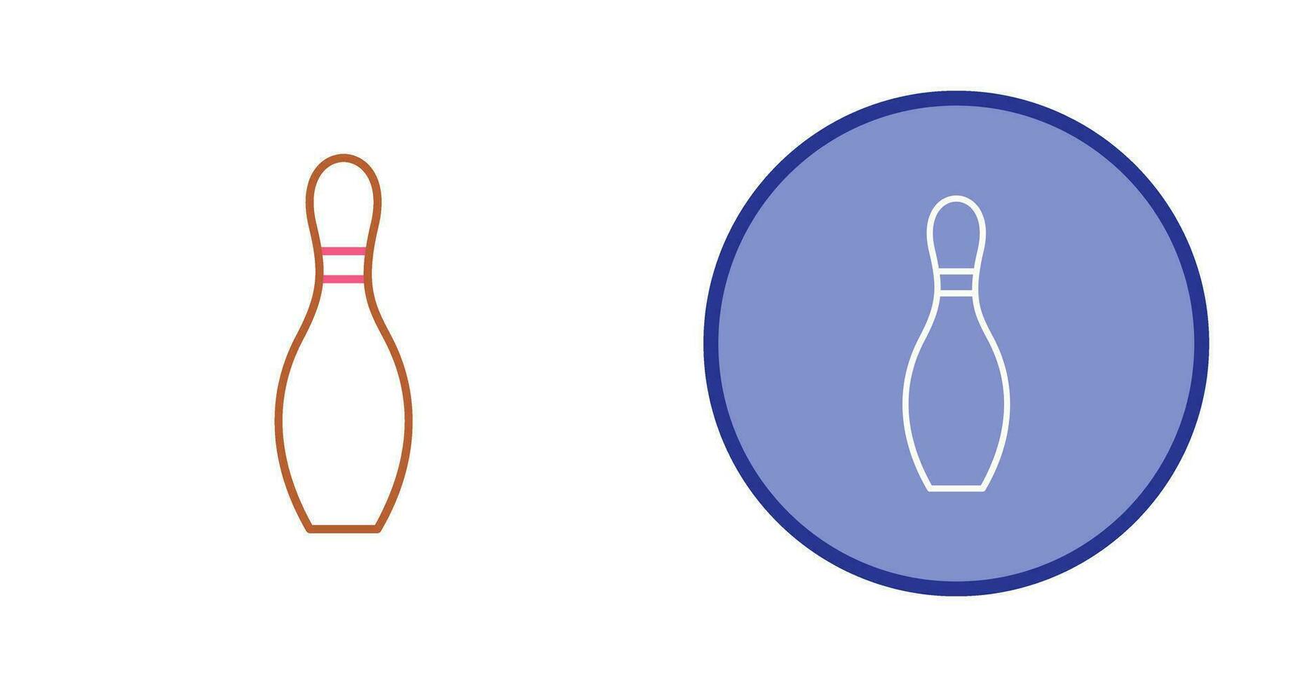 Unique Bowling Pin Vector Icon