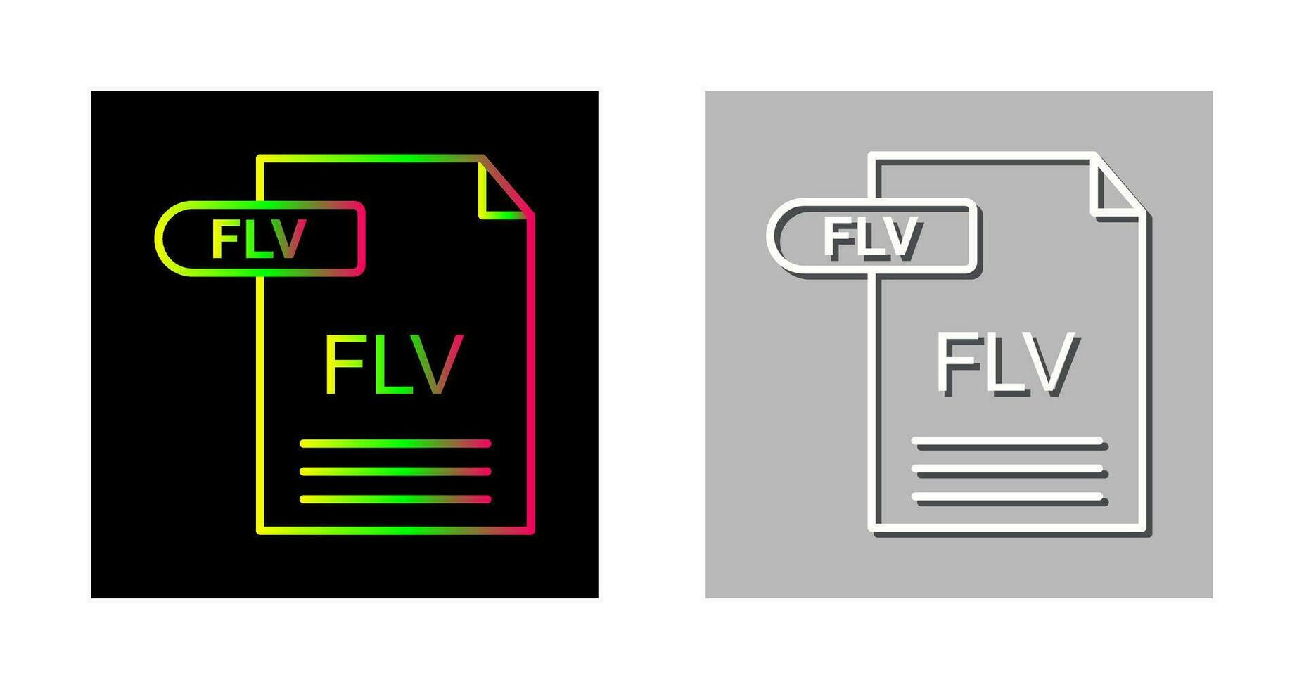 icono de vector de flv