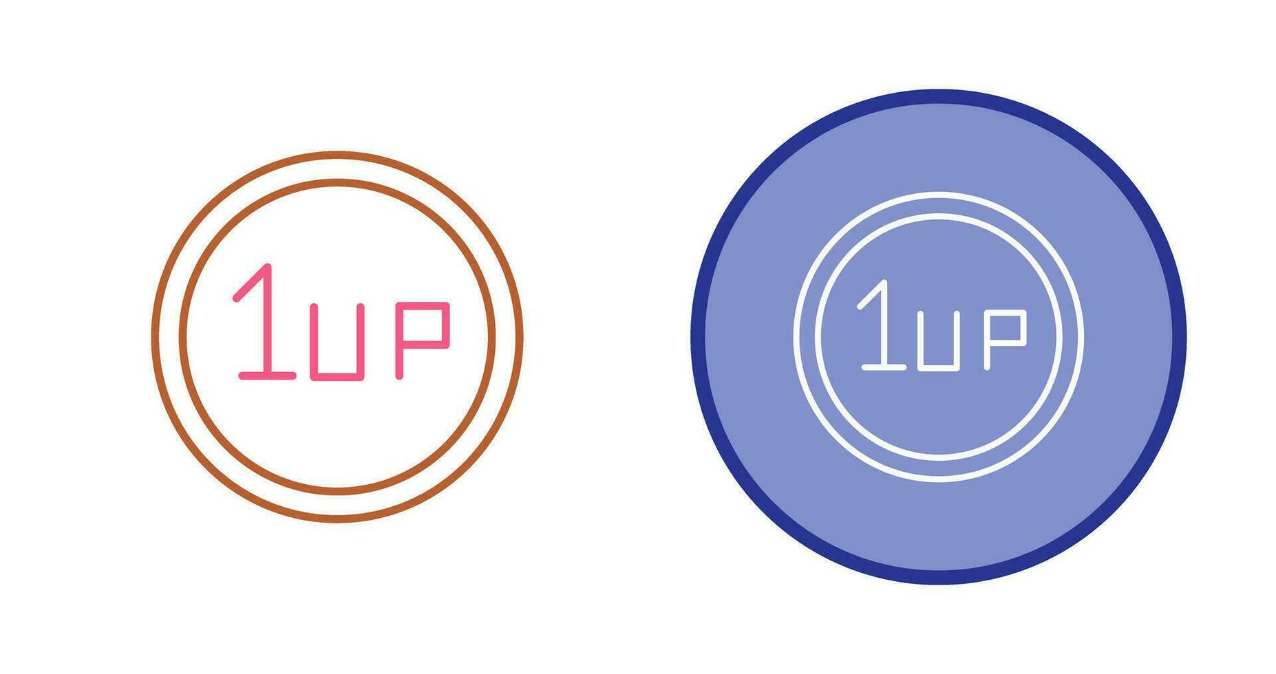 Unique 1UP Vector Icon