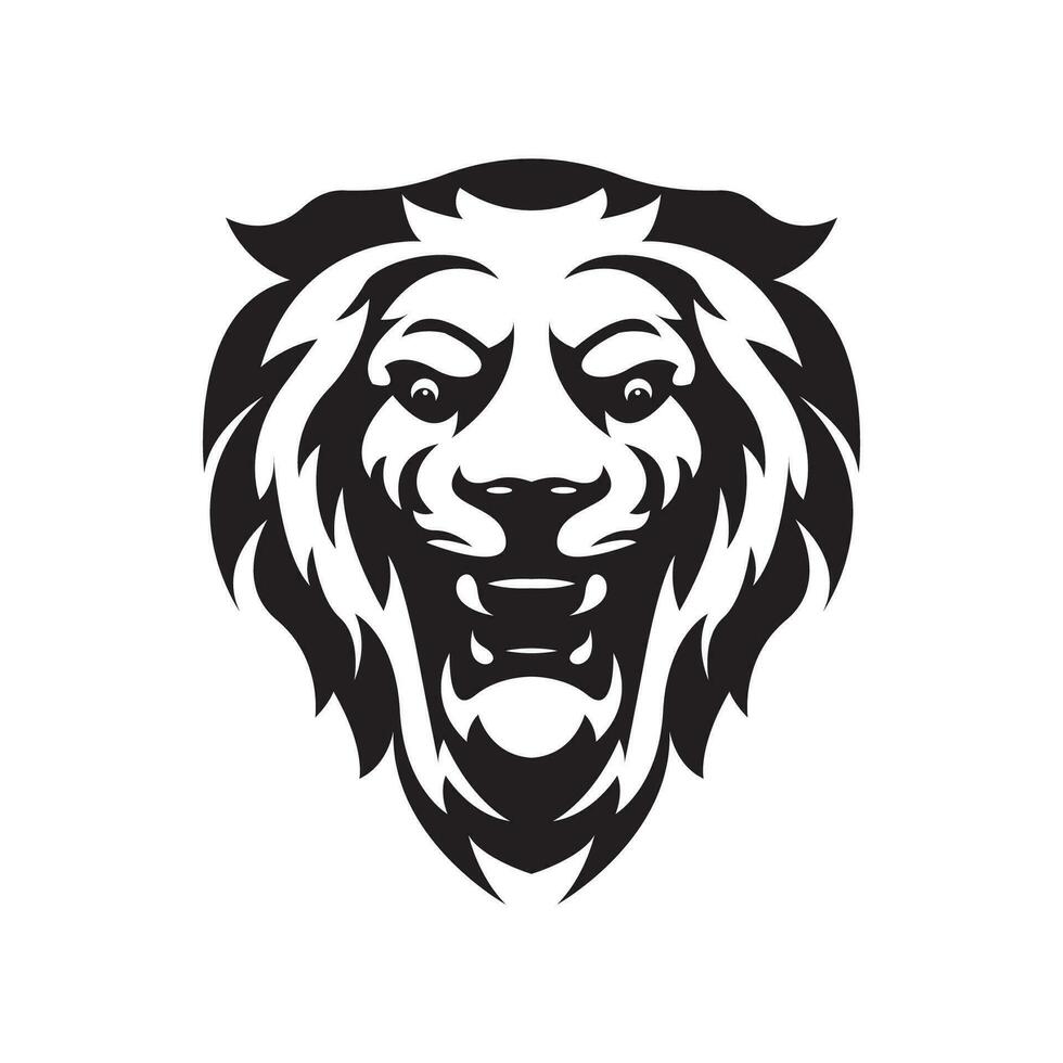 Lion head logo template vector icon