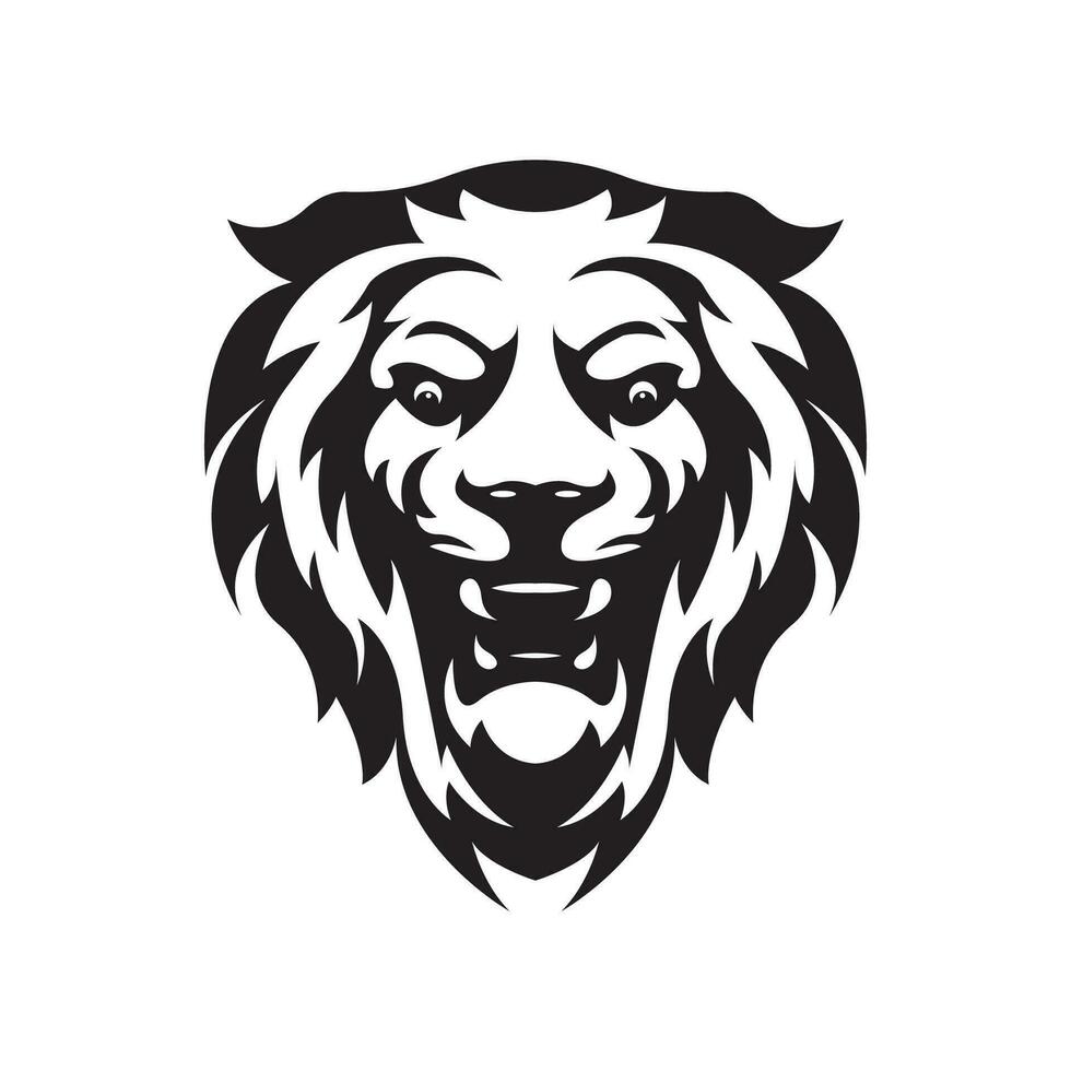 Lion head logo template vector icon