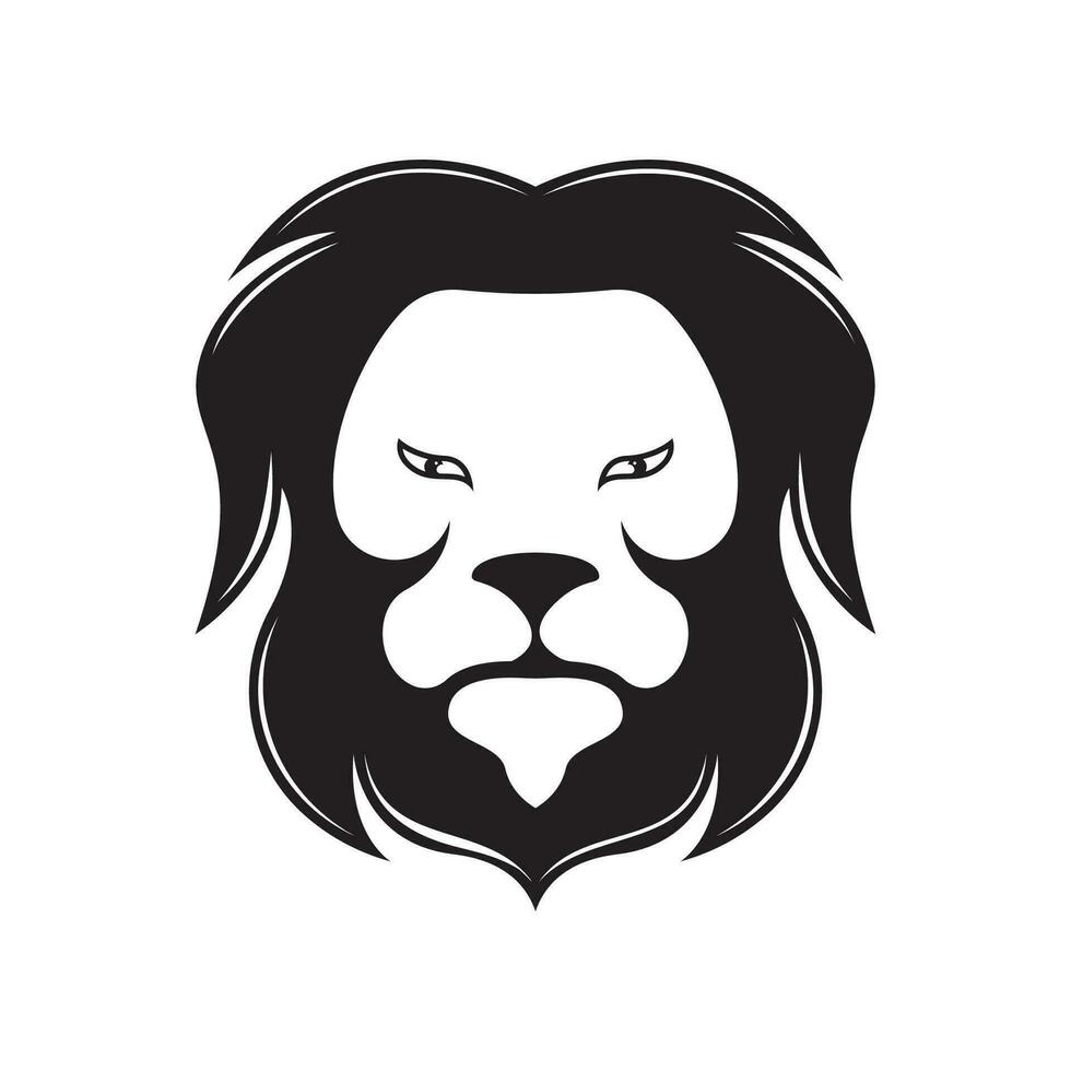 Lion head logo template vector icon