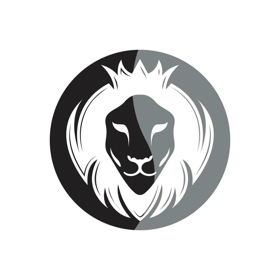 Lion head logo template vector icon