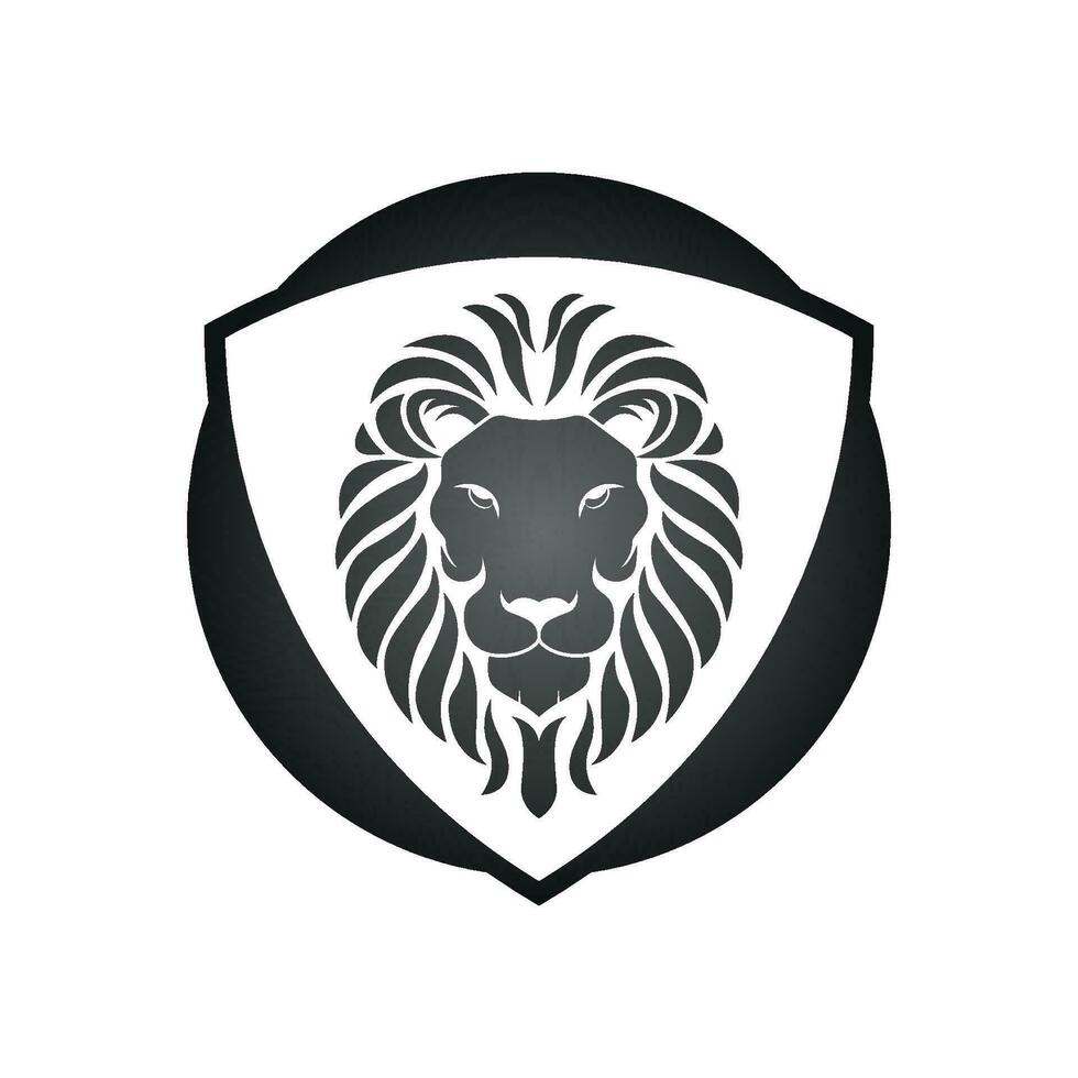 Lion head logo template vector icon