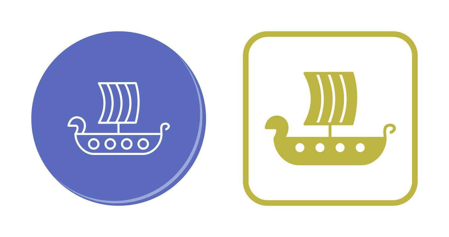 Viking Ship Vector Icon