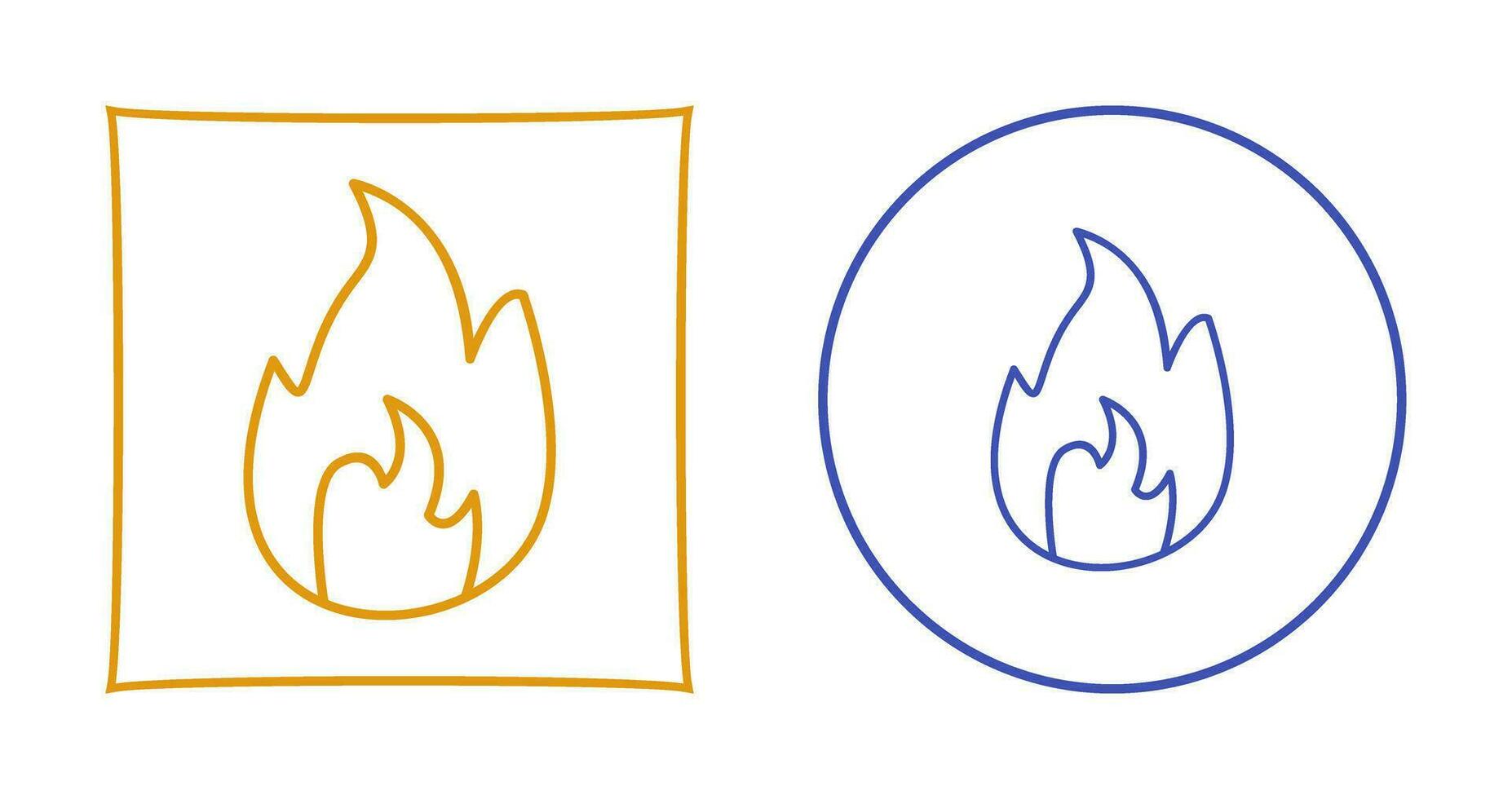 Unique Flame Vector Icon