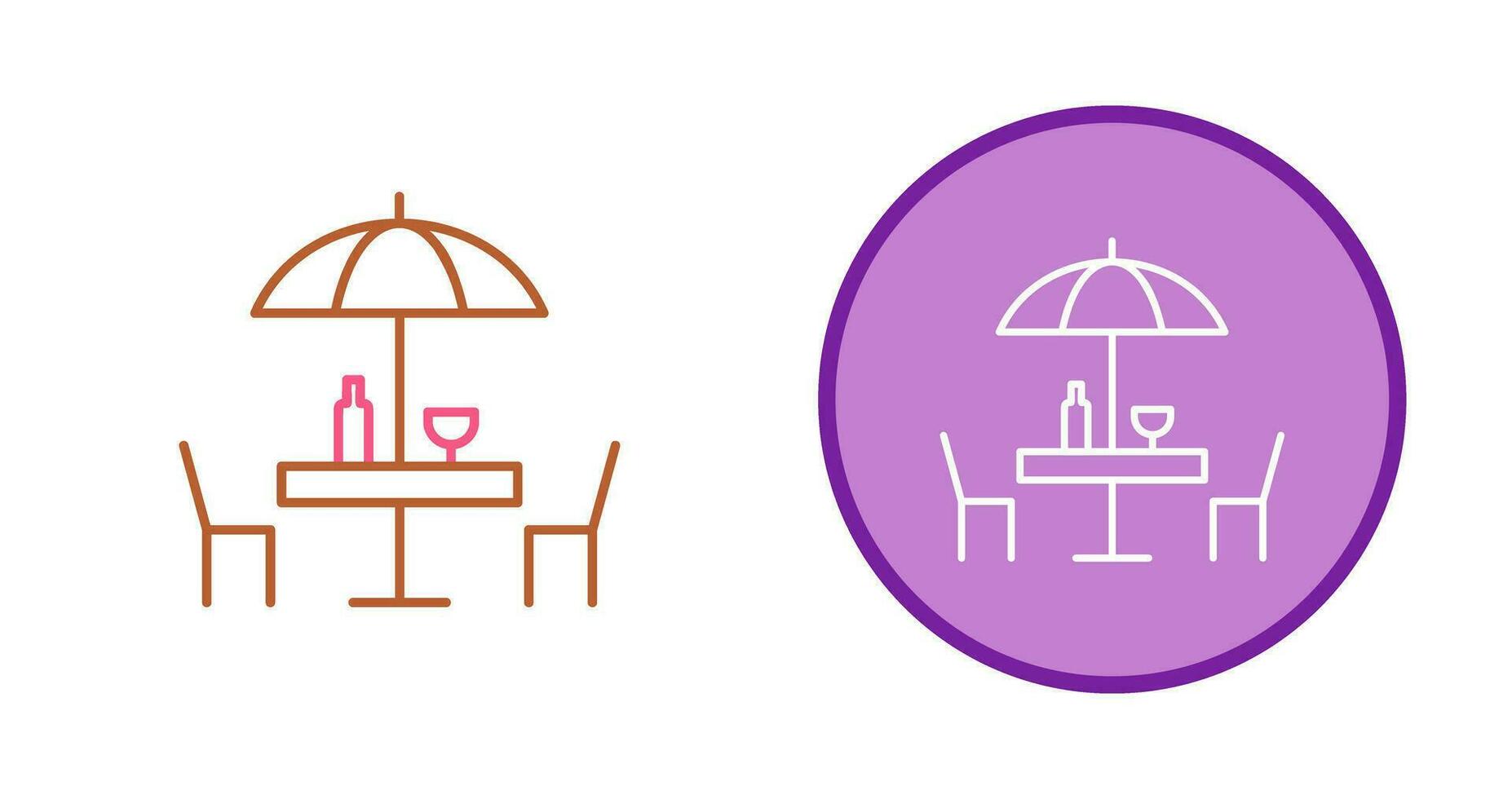 Unique Cafe Table Vector Icon