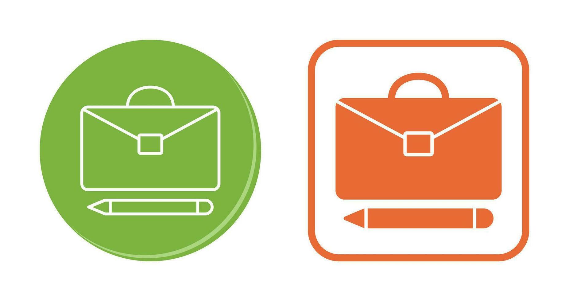 Briefcase and Pen Vector Icon