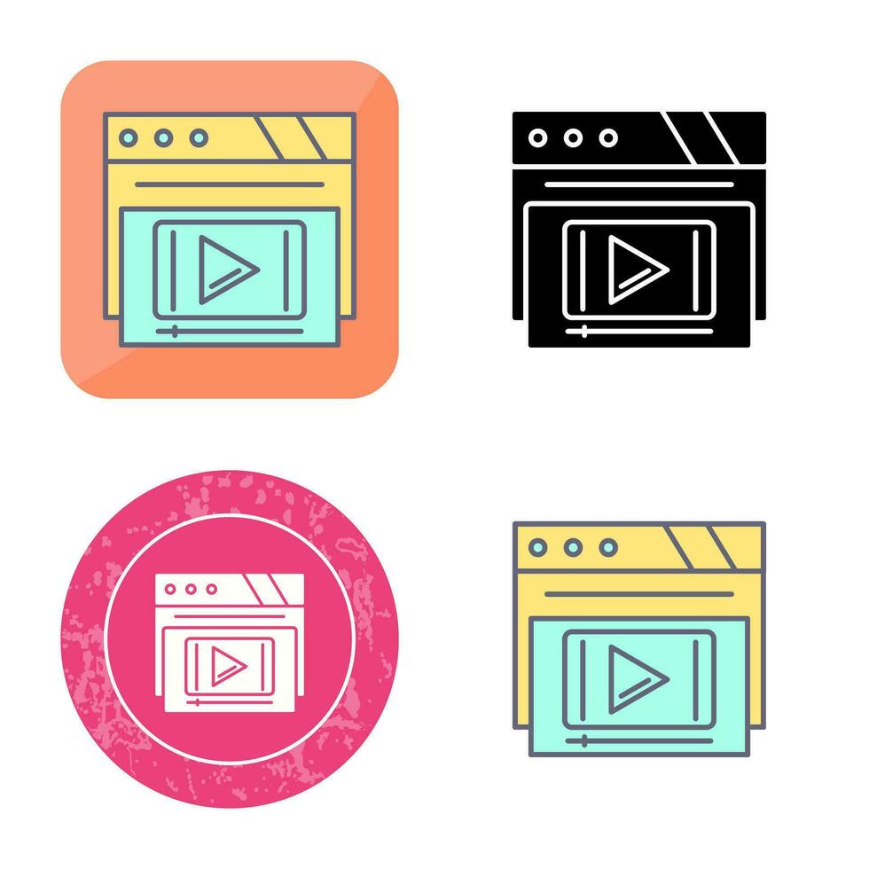 Video Player Vector Icon