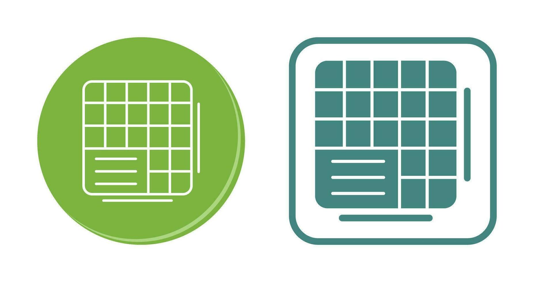 Table Data Vector Icon