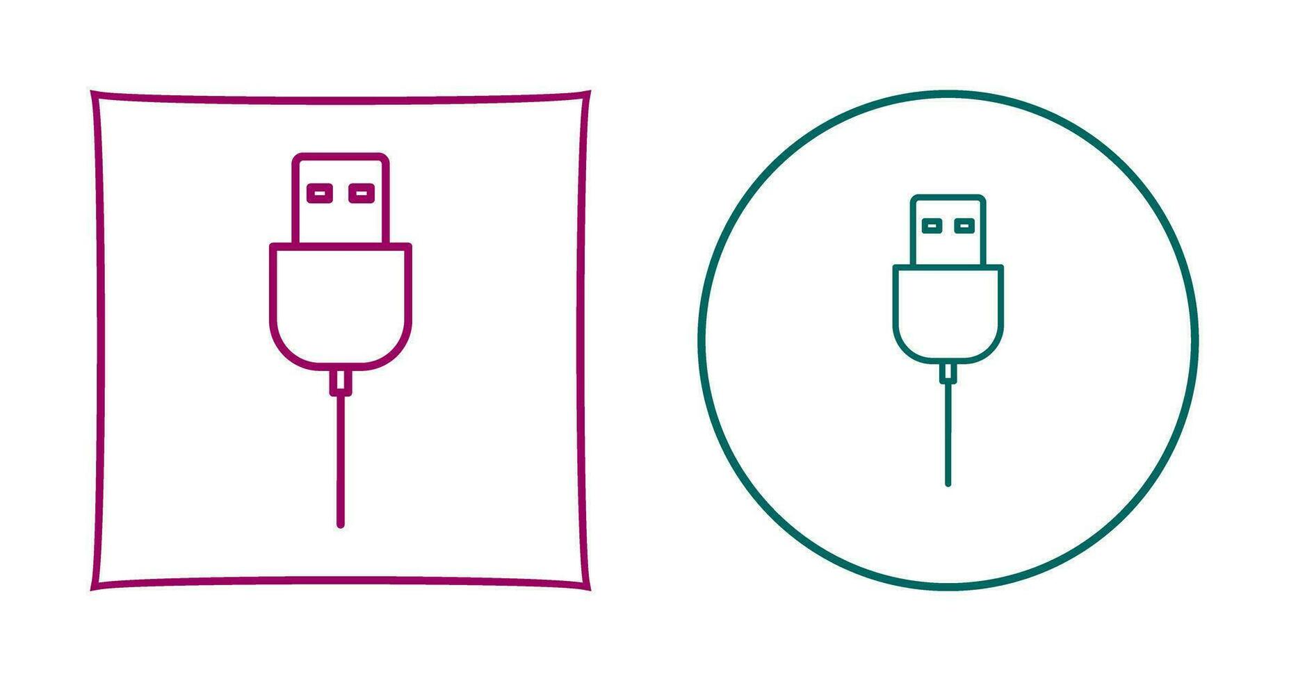 Unique USB Cable Vector Icon