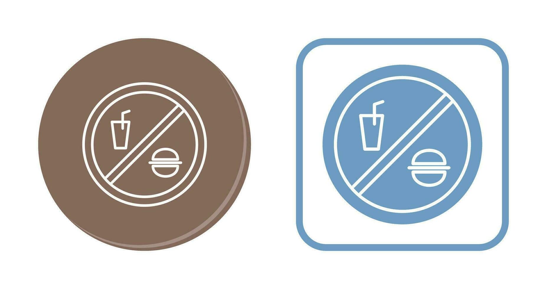 No Food or Drinks Vector Icon
