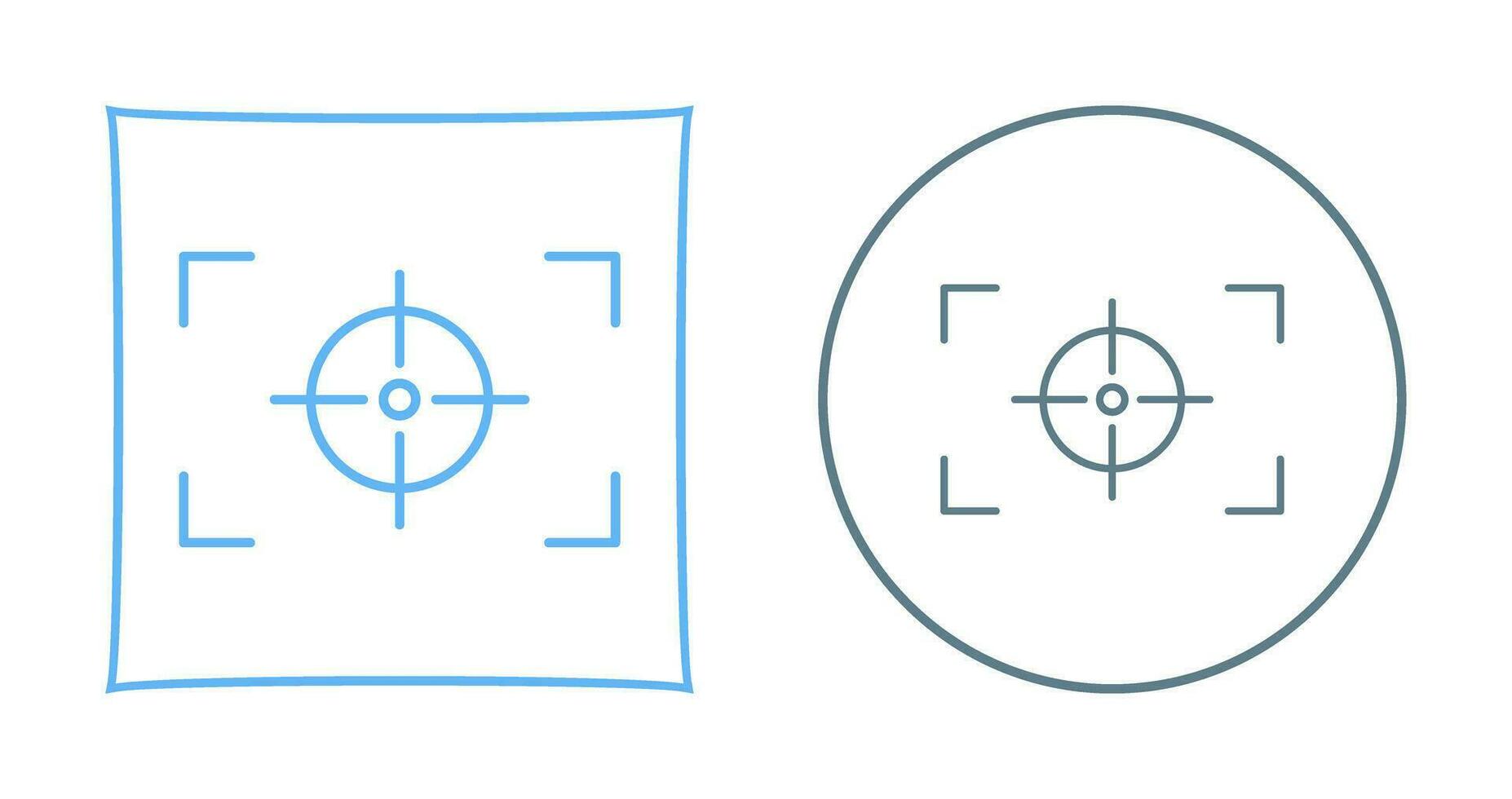 Unique Focus Horizontal Vector Icon
