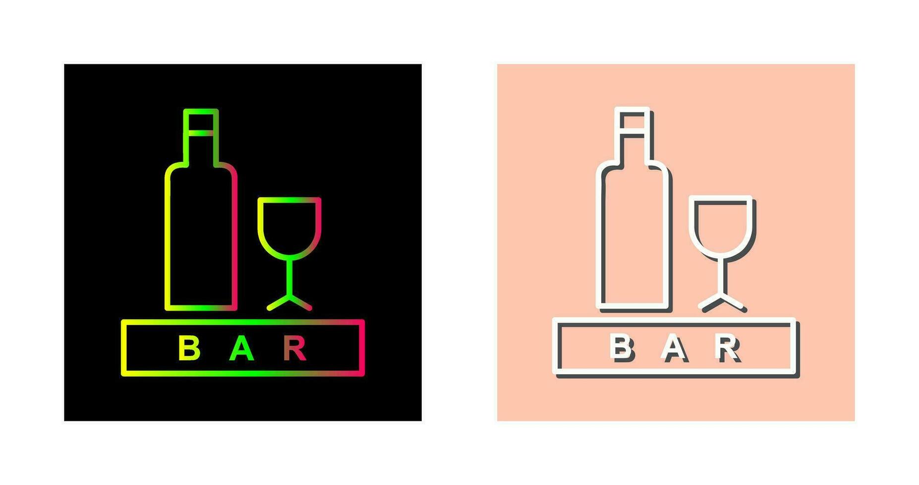 Unique Bar Sign Vector Icon