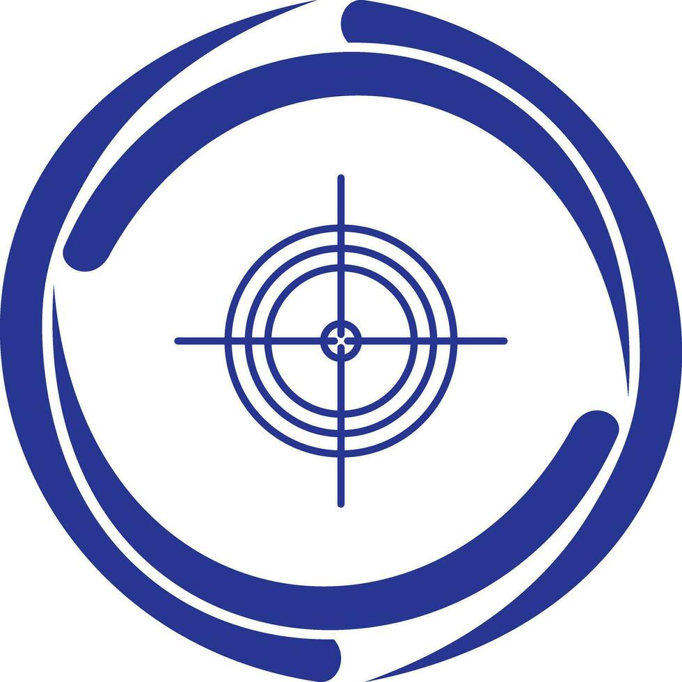 Unique Target Vector Icon