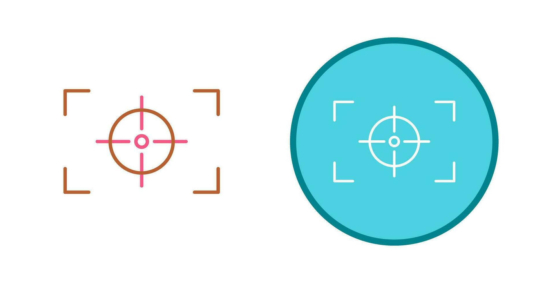Unique Focus Horizontal Vector Icon