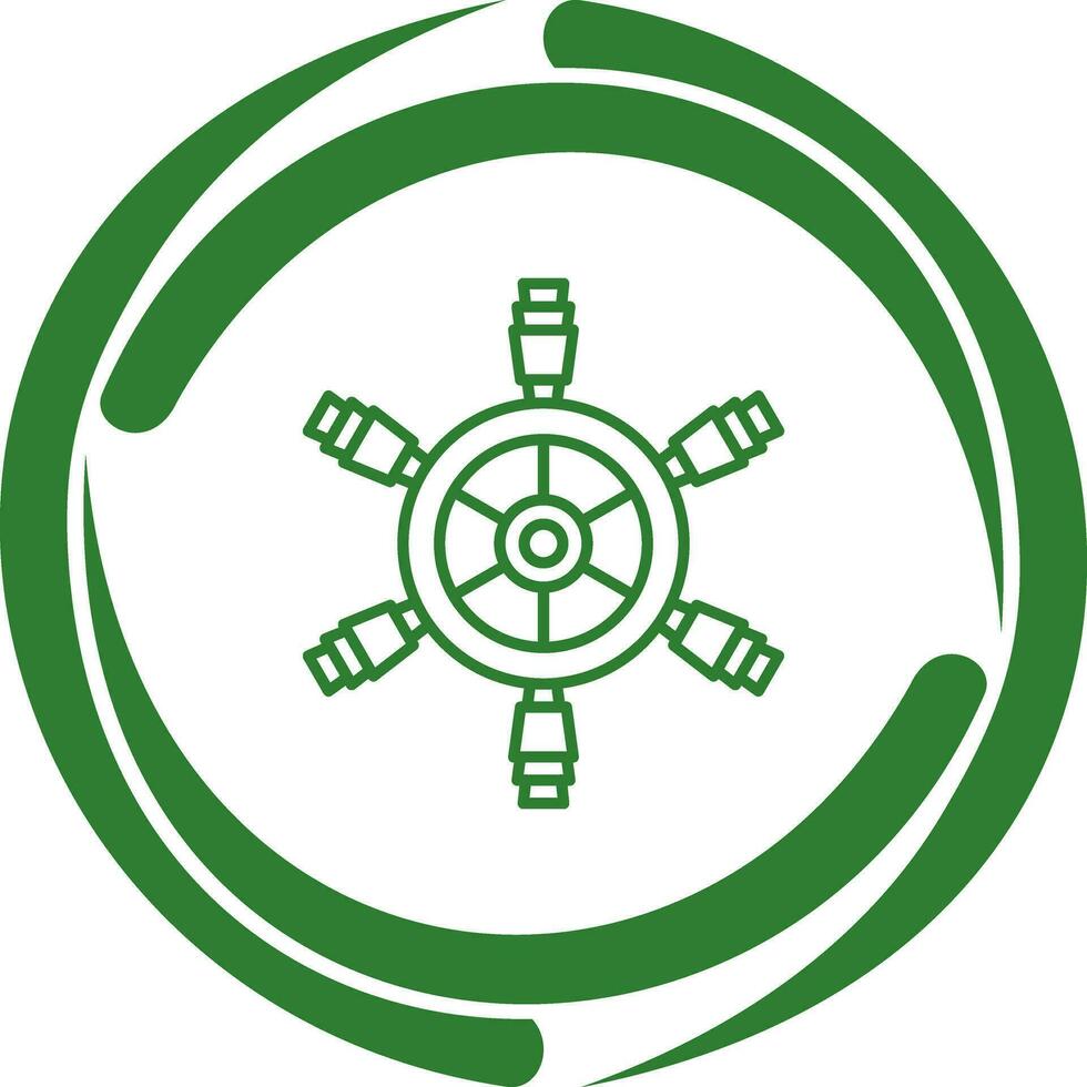 Ship Wheel Vector Icon