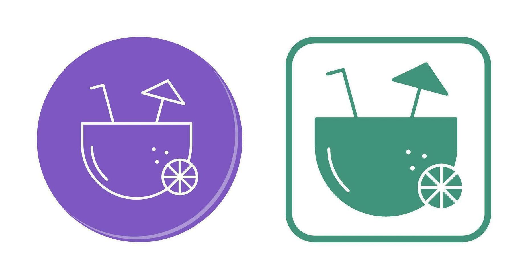 Coconut Drink Vector Icon