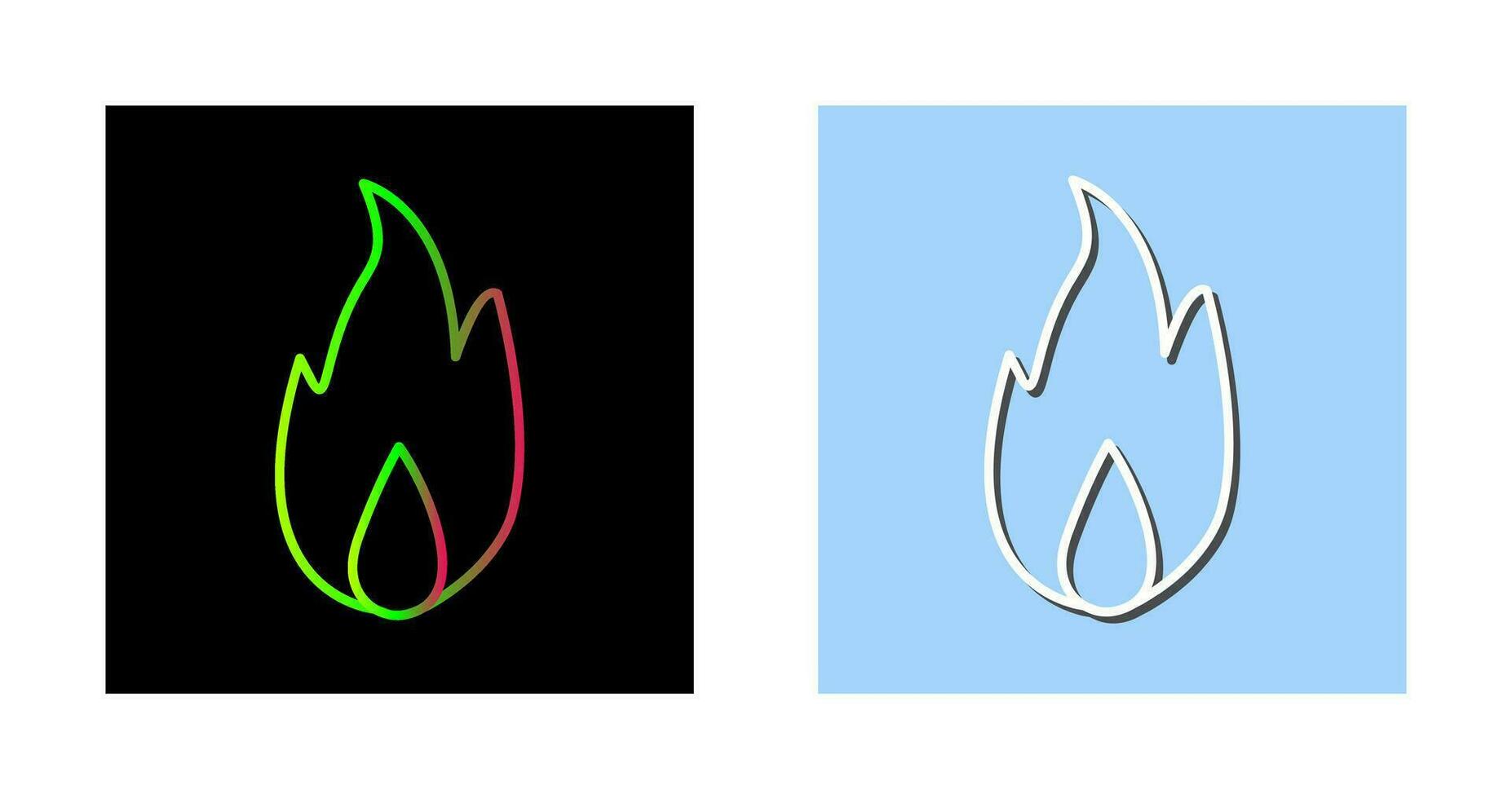 icono de vector de fuego único