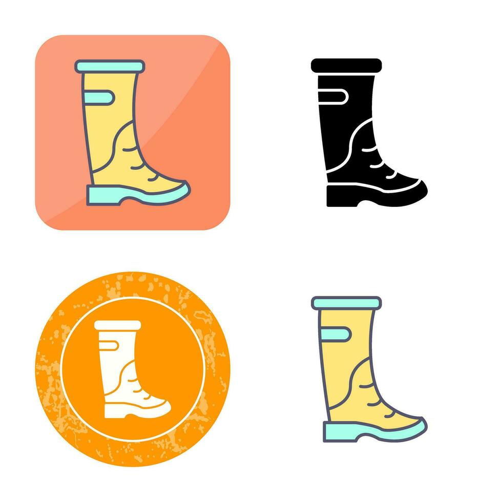 icono de vector de botas de lluvia