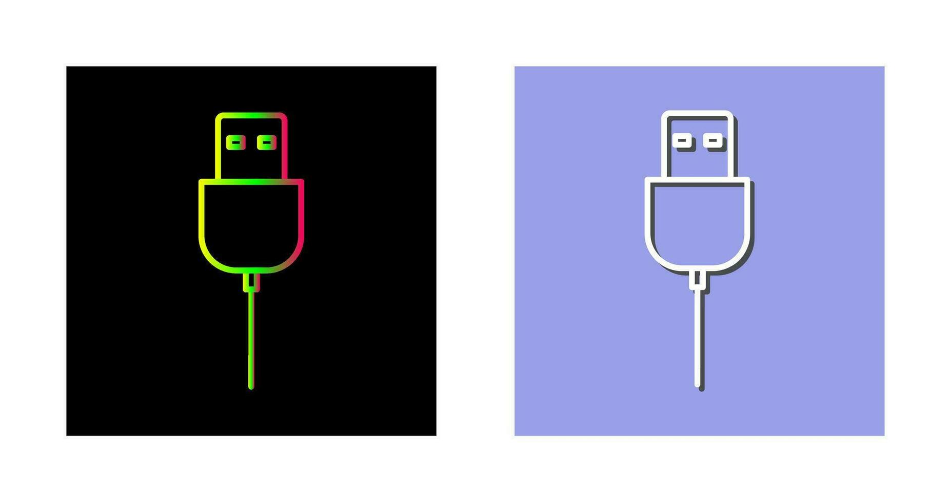 Unique USB Cable Vector Icon