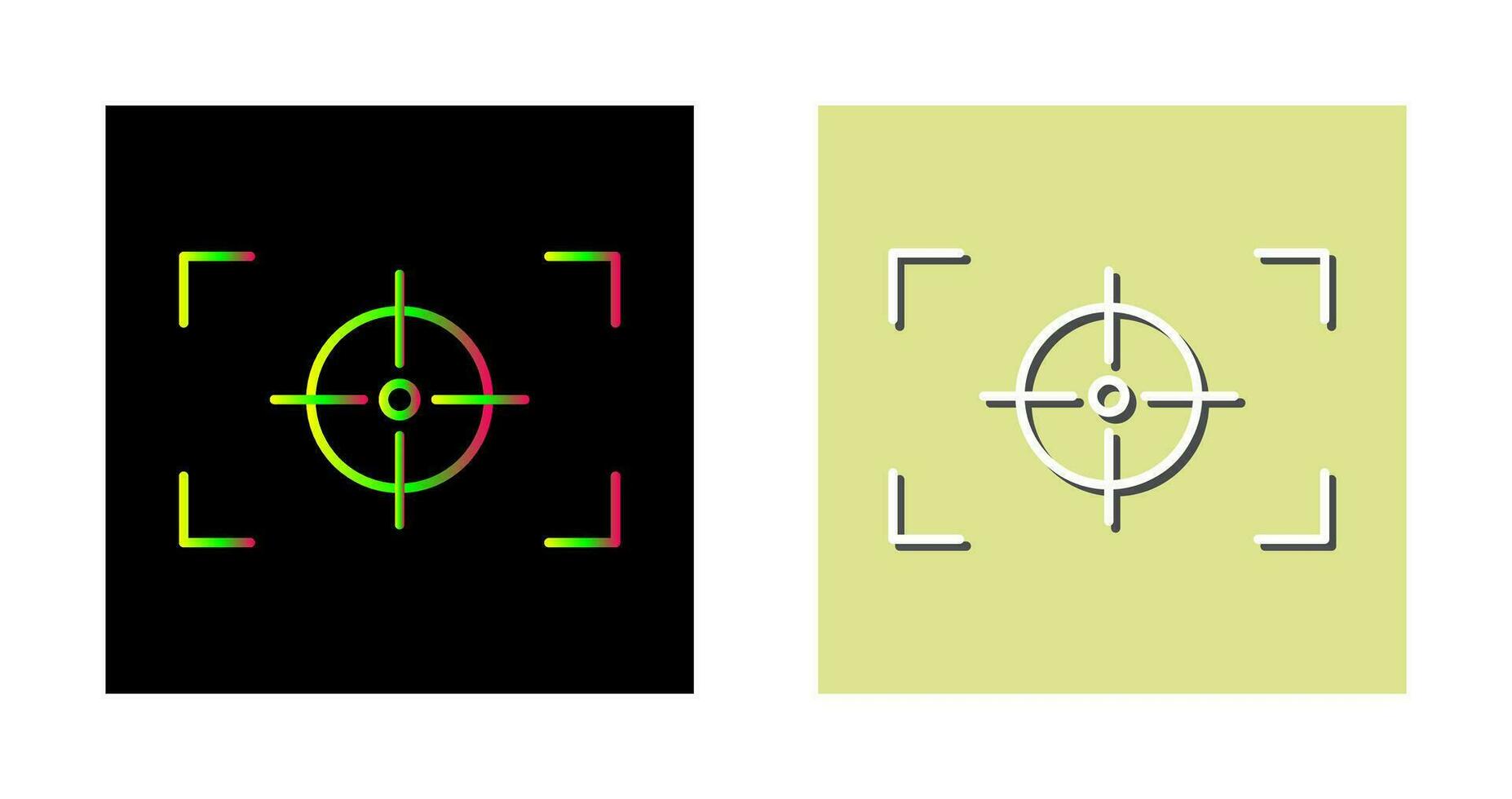 Unique Focus Horizontal Vector Icon