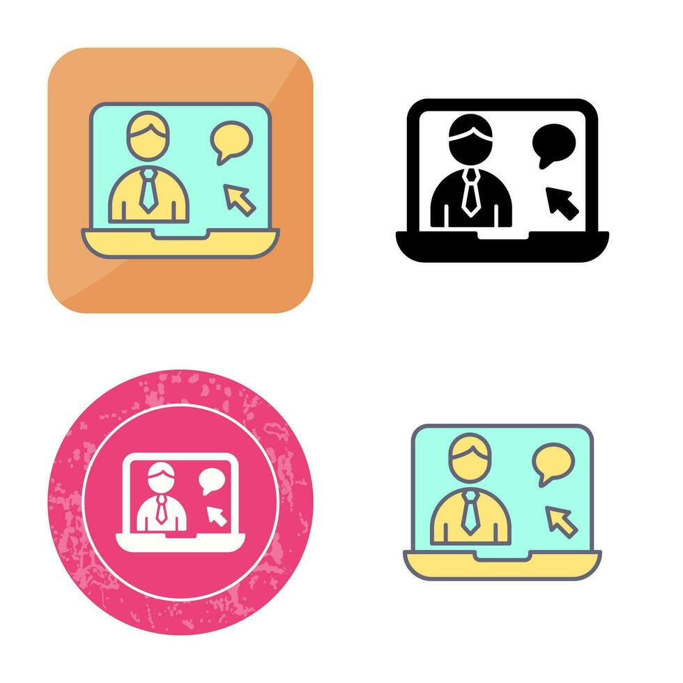 Online Interview Vector Icon