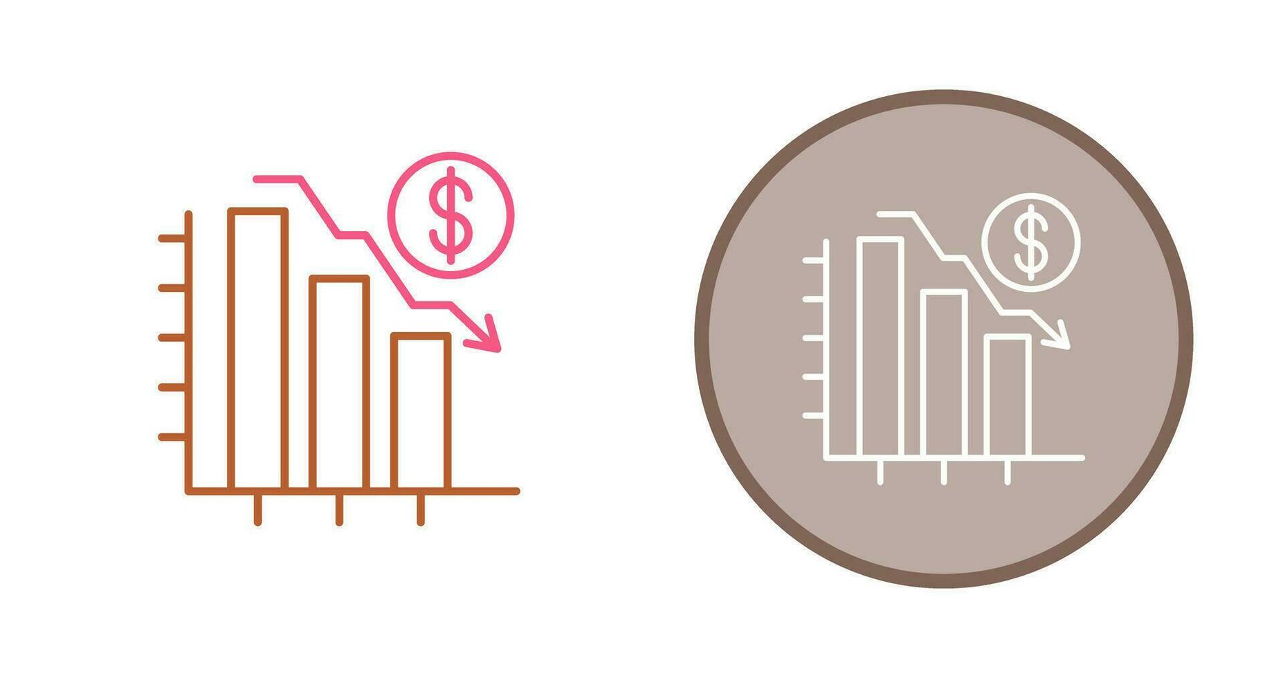 Chart Down Vector Icon