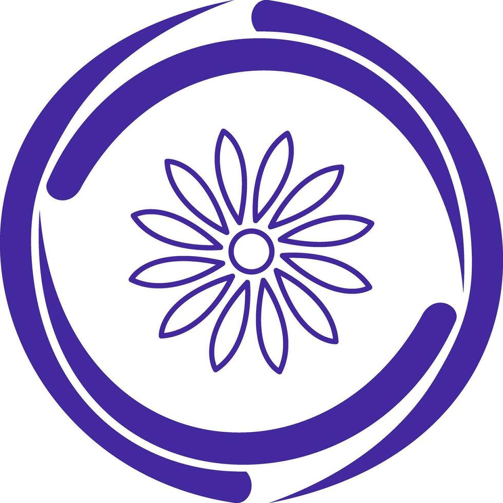 Unique Flower Vector Icon
