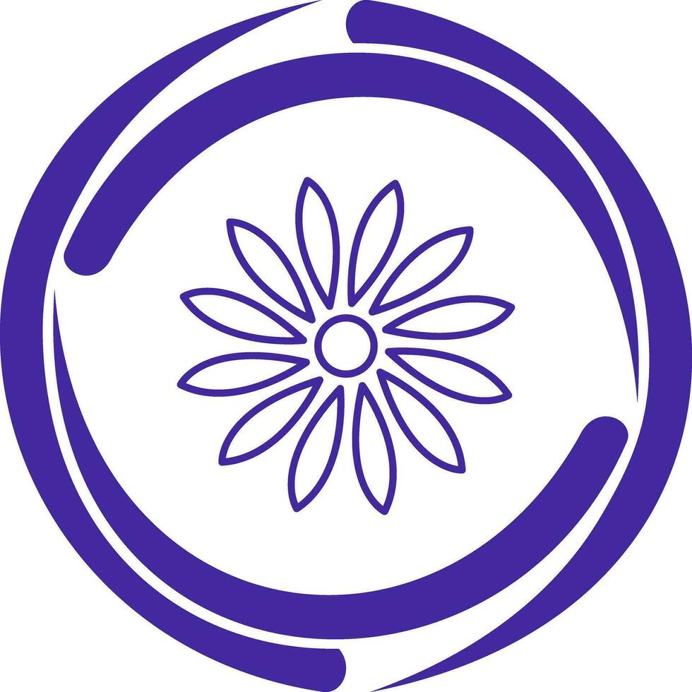 Unique Flower Vector Icon