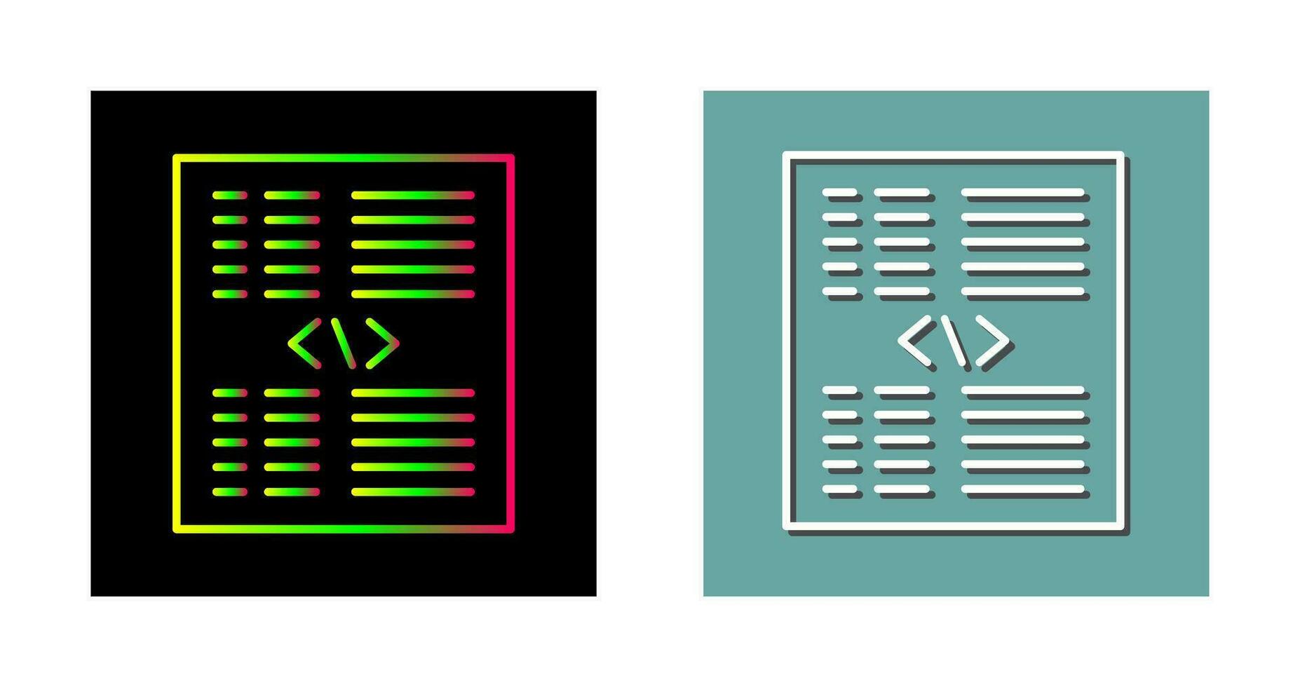 pieza de icono de vector de código