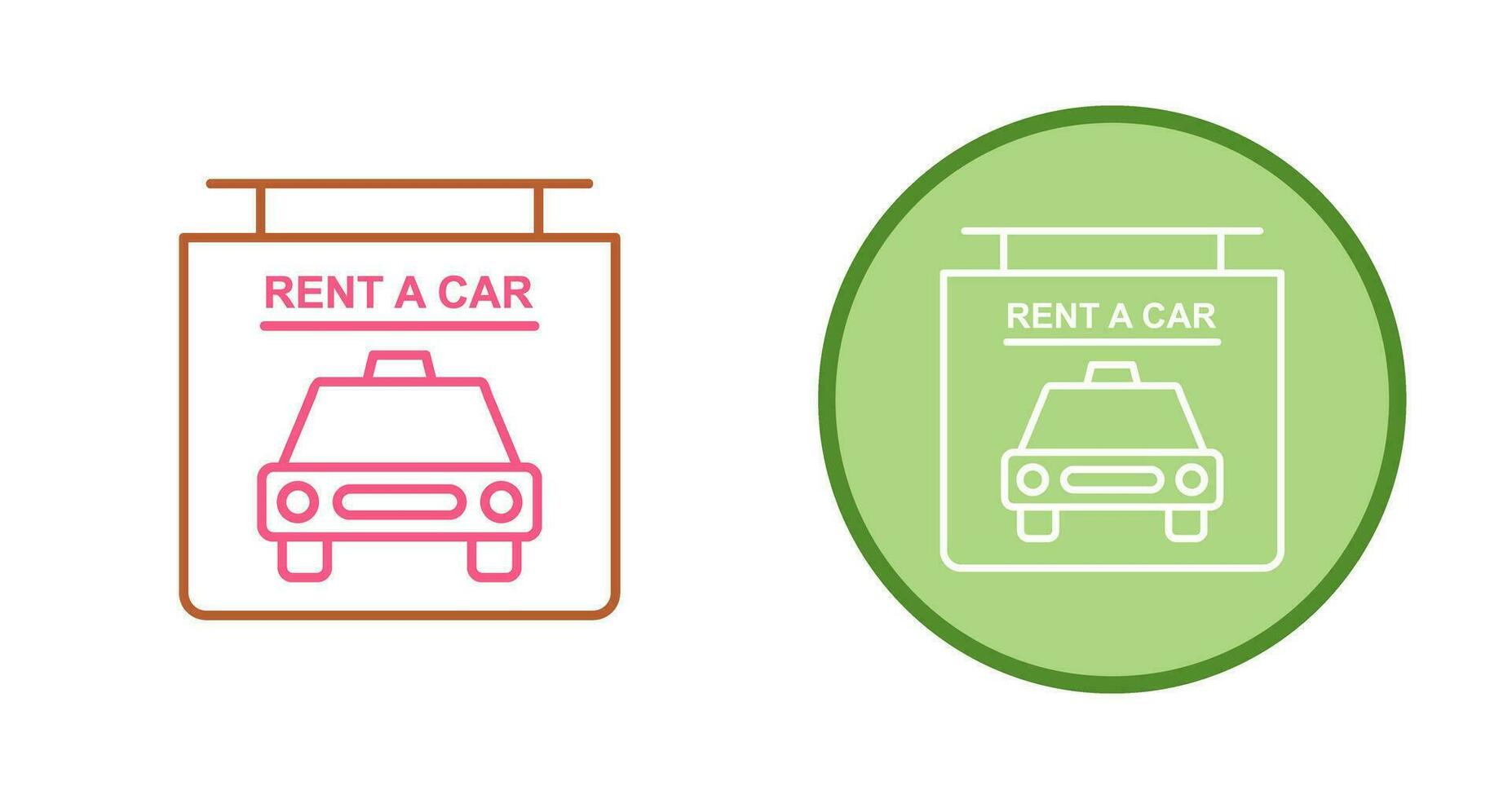 Rent a Car Vector Icon