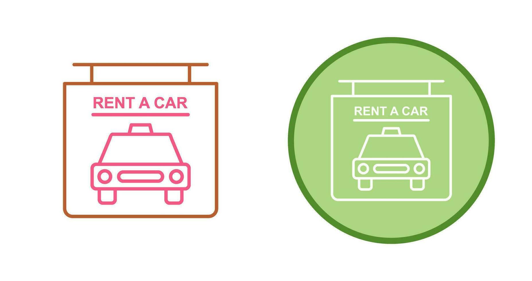 Rent a Car Vector Icon