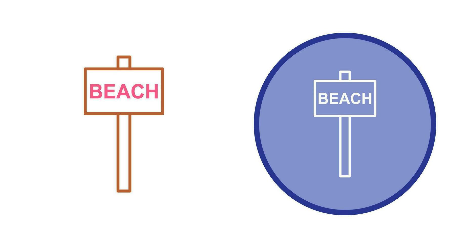 Beach Sign Vector Icon
