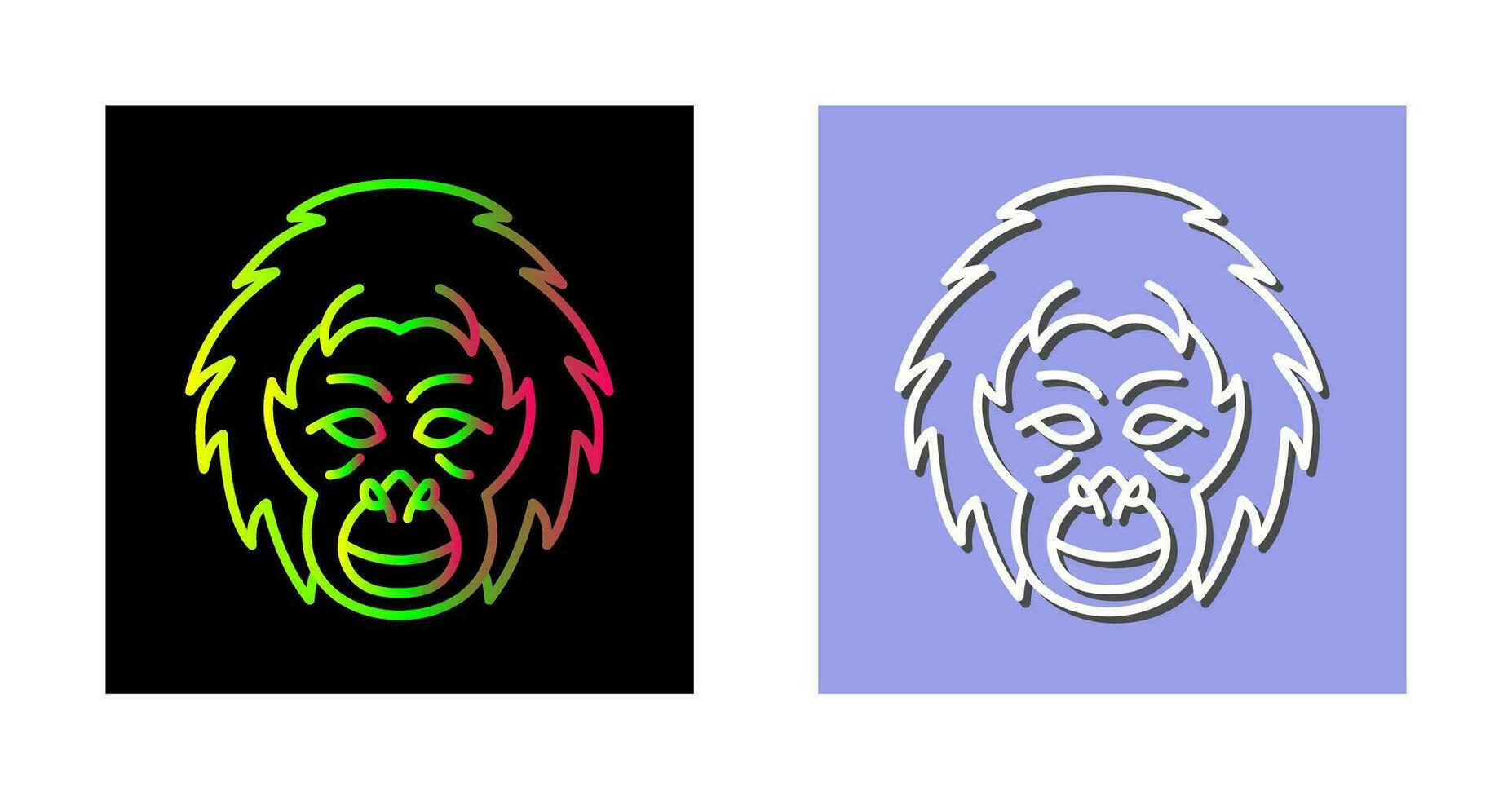 Orangutan Vector Icon