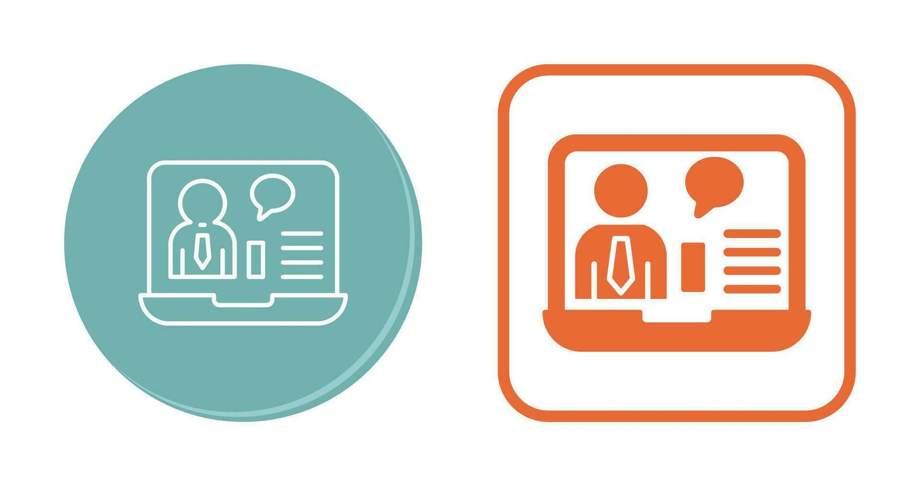 Online Job Interview Vector Icon