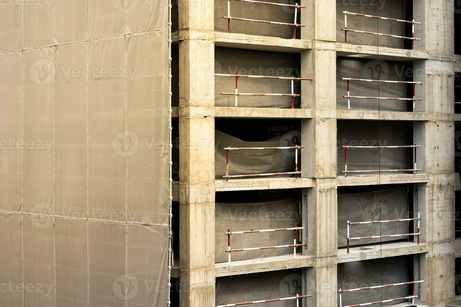 Construction site background with sun light. Industrial background. copy space. photo