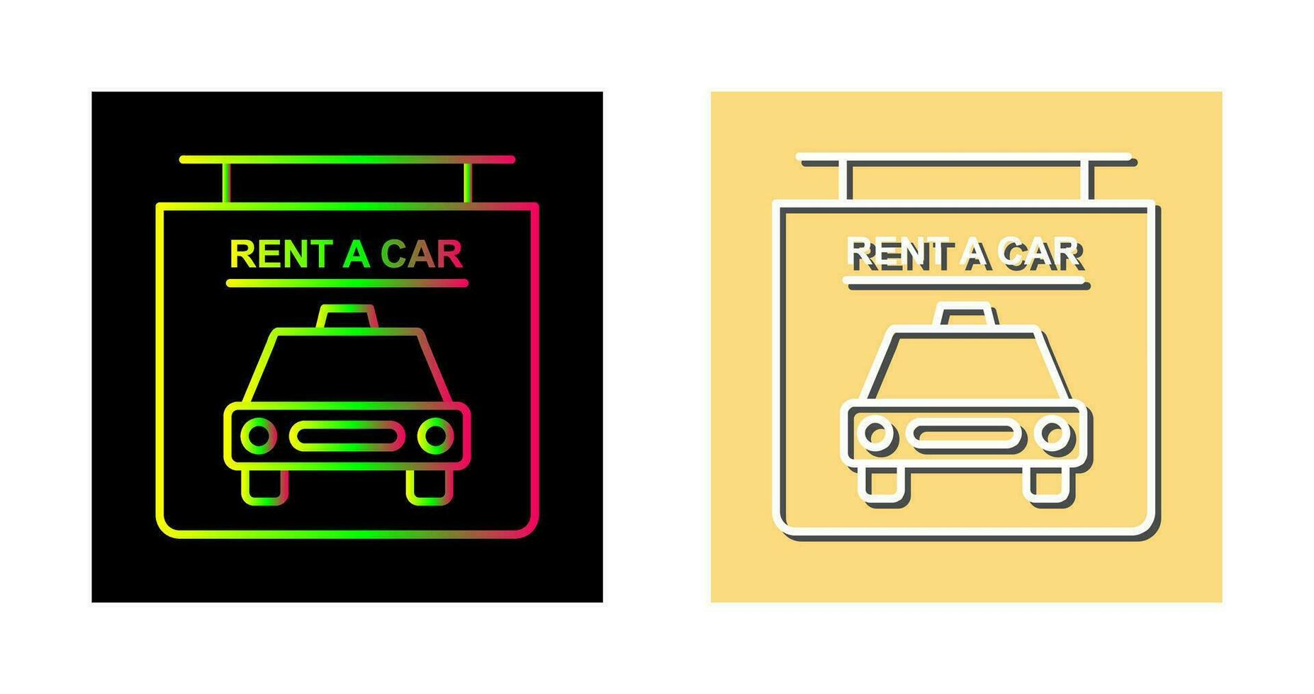 Rent a Car Vector Icon