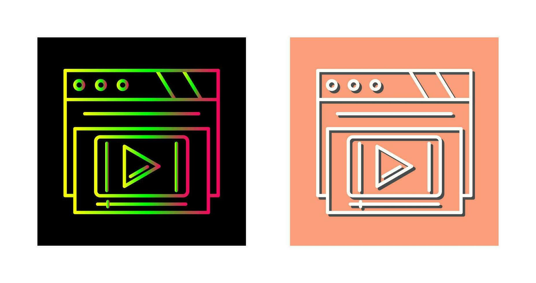 Video Player Vector Icon