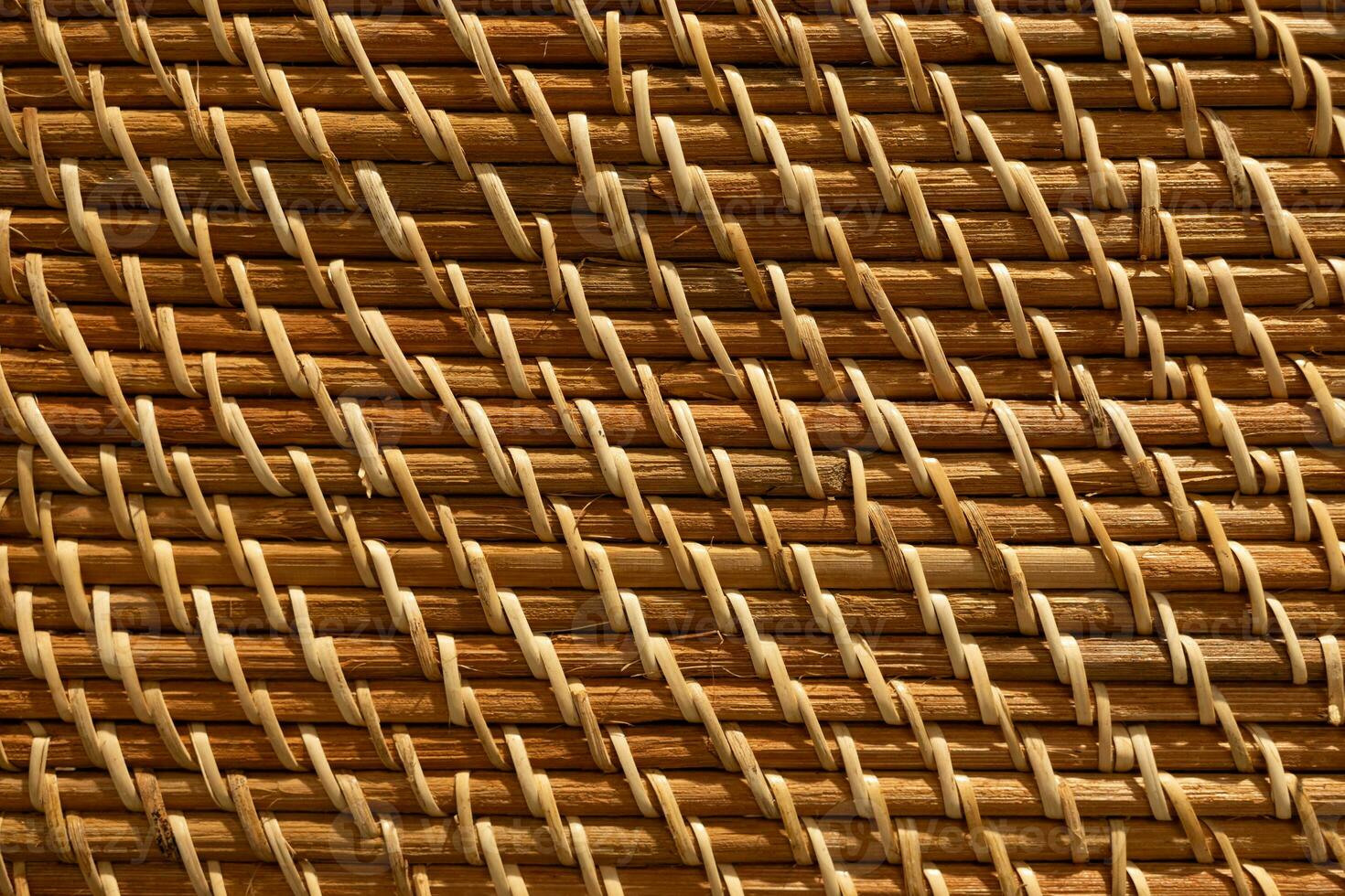 Weave texture or weave pattern background in macro view. Weaves patten classic retro background for design. photo