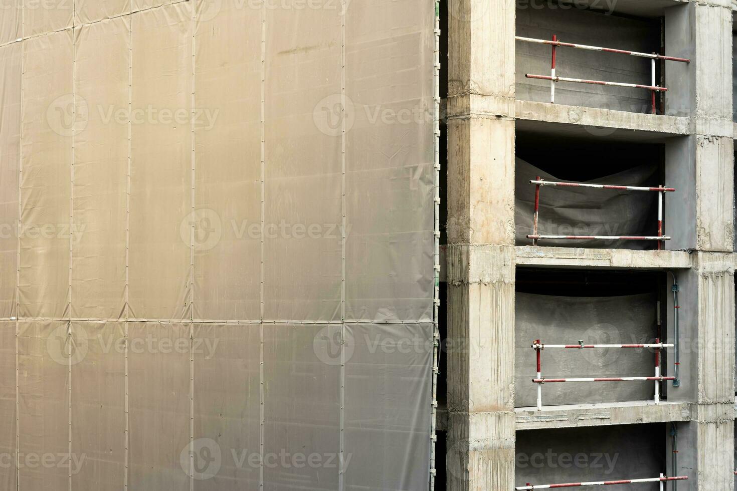 Construction site background with sun light. Industrial background. copy space. photo