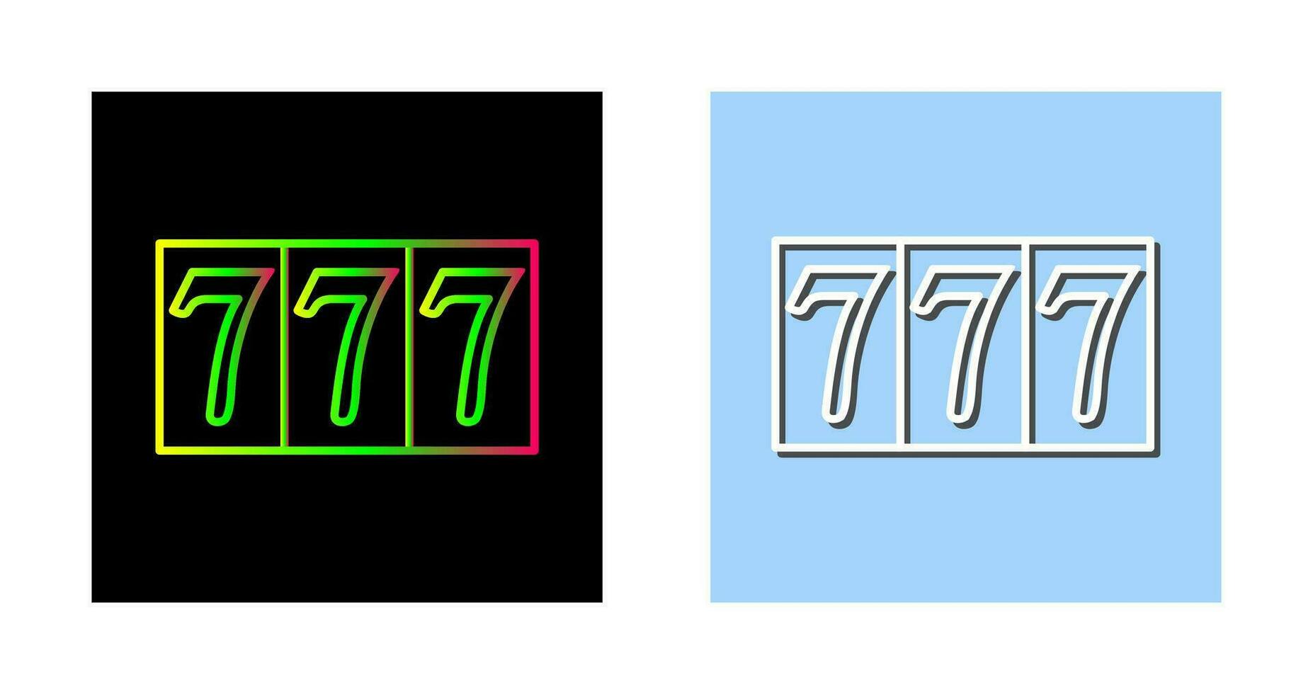 Triple Sevens Vector Icon