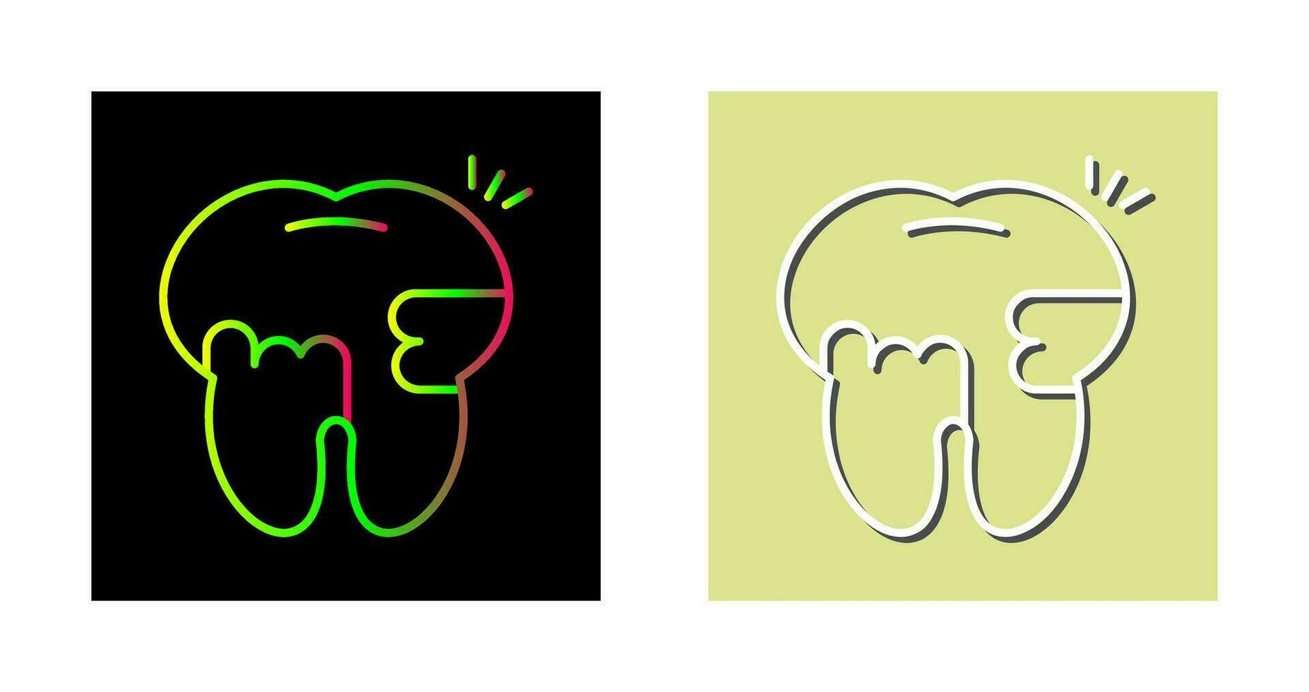 Toothache And Plaque Vector Icon